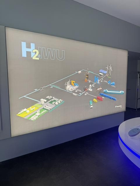 Interaktywna makieta instalacji wodorowej w Fraunhofer IWU
